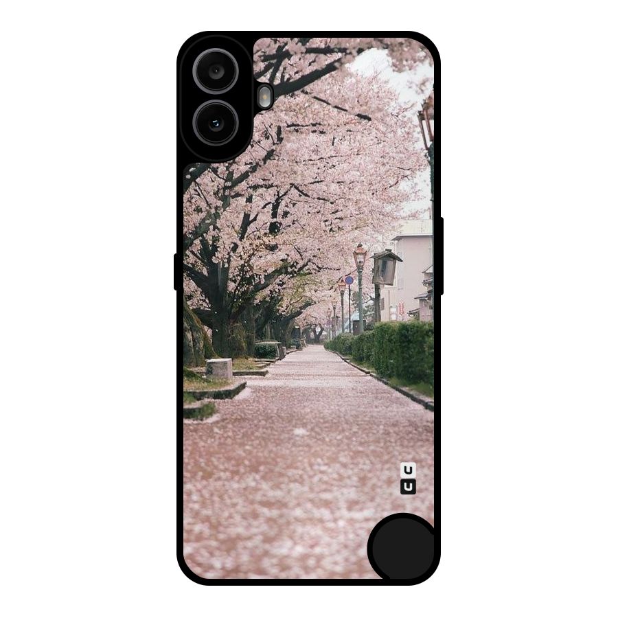 Street In Pink Flowers Metal Back Case for Nothing CMF Phone 1
