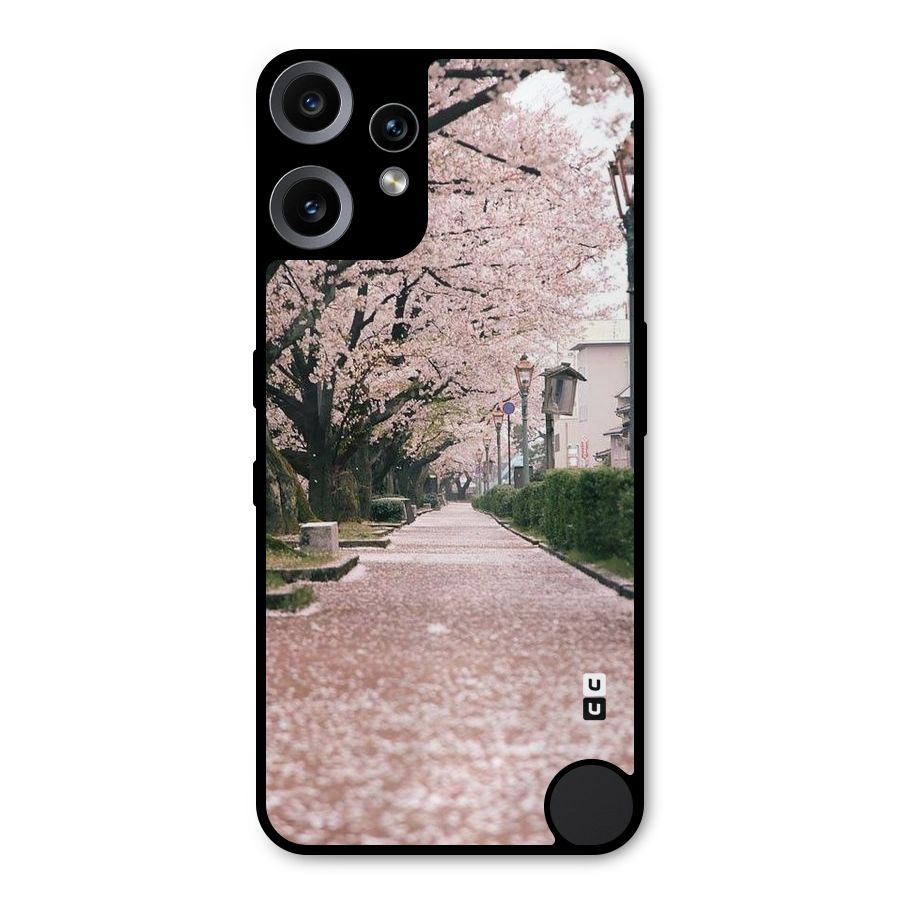Street In Pink Flowers Metal Back Case for Nothing CMF Phone 2 Pro