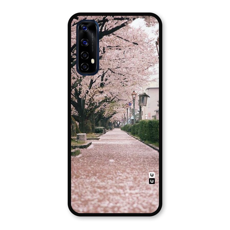 Street In Pink Flowers Metal Back Case for Realme Narzo 20 Pro
