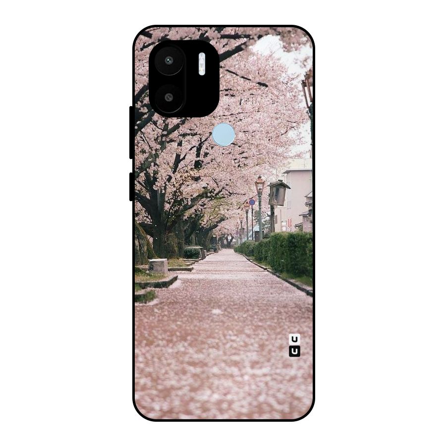 Street In Pink Flowers Metal Back Case for Redmi A1+
