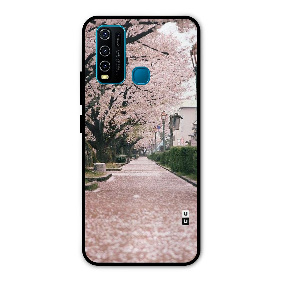 Street In Pink Flowers Metal Back Case for Vivo Y50