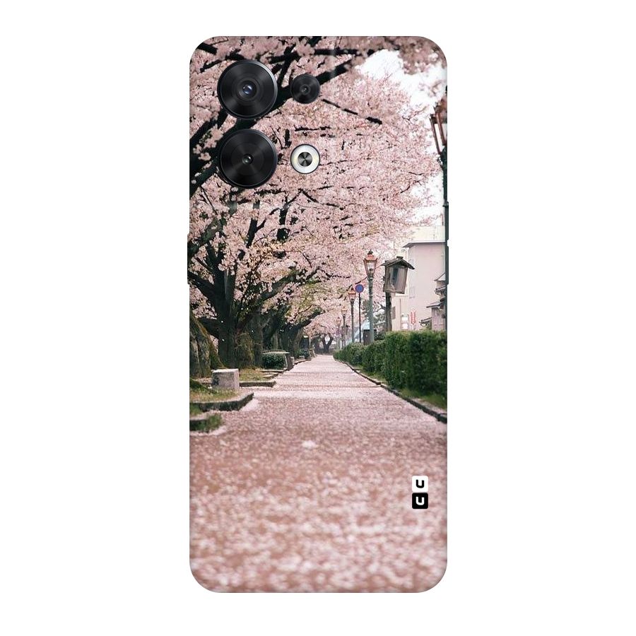 Street In Pink Flowers Original Polycarbonate Back Case for Oppo Reno8 5G