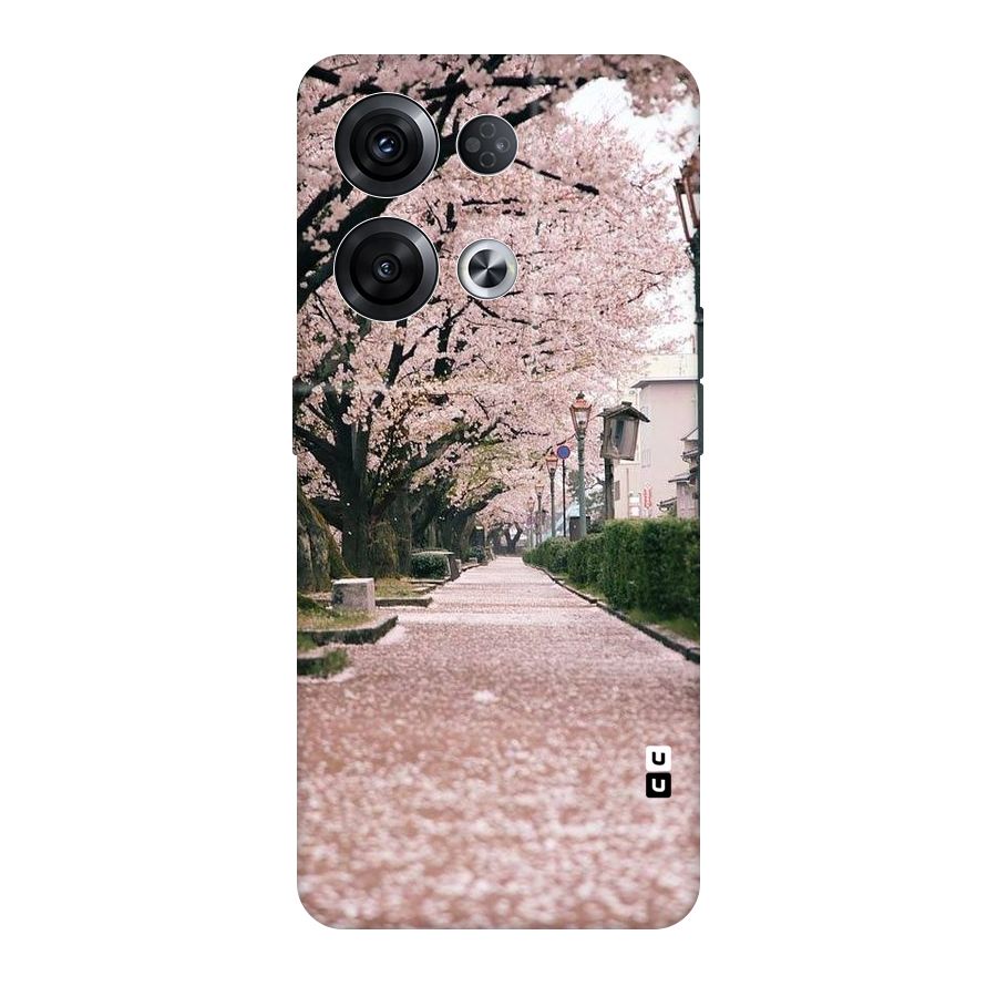Street In Pink Flowers Original Polycarbonate Back Case for Oppo Reno8 Pro 5G