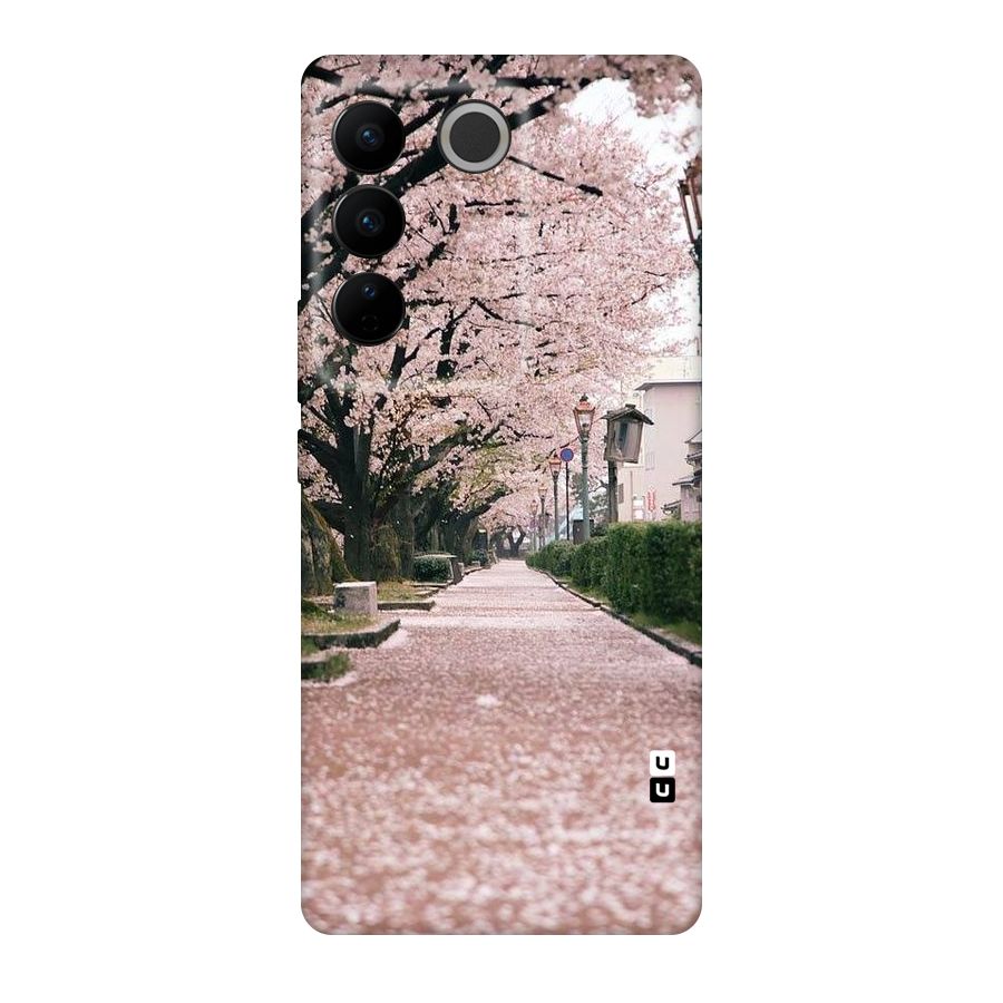 Street In Pink Flowers Original Polycarbonate Back Case for Vivo V27