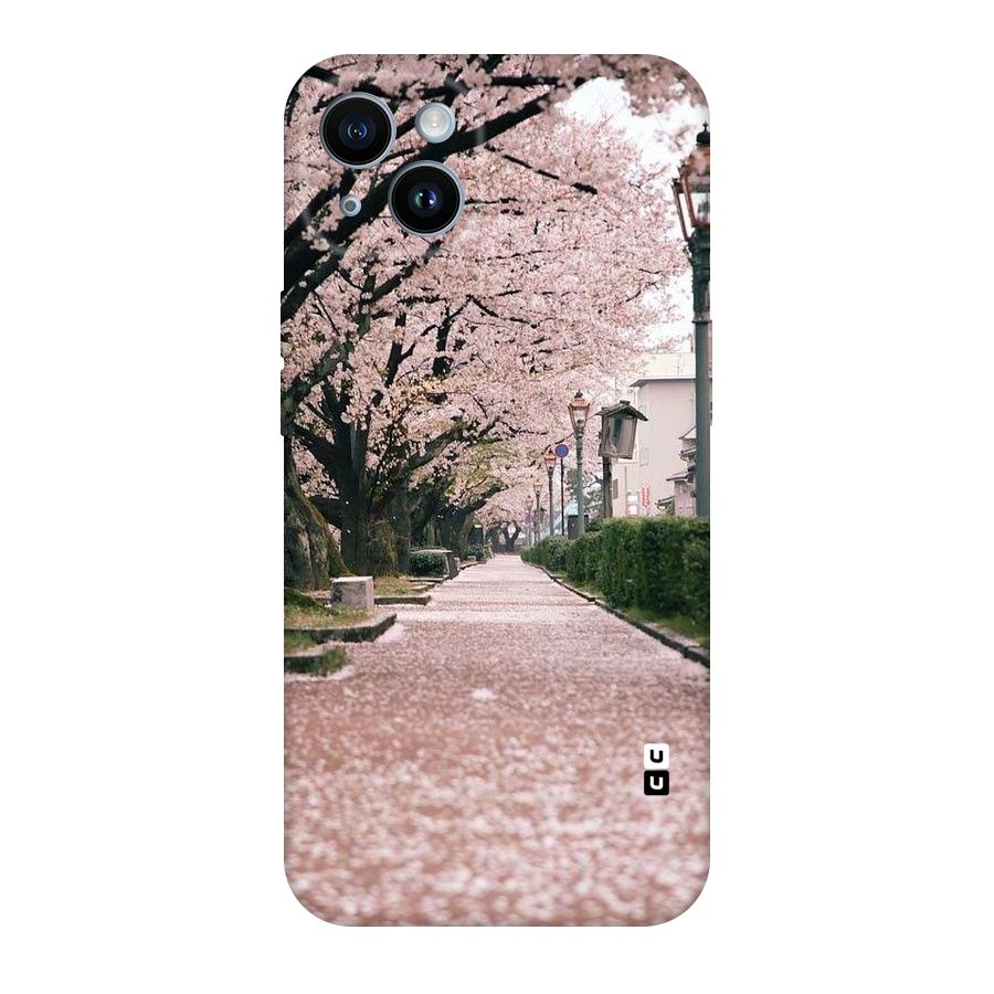 Street In Pink Flowers Original Polycarbonate Back Case for iPhone 14