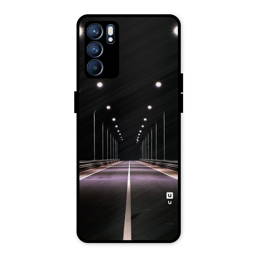 Street Light Metal Back Case for Oppo Reno6 5G