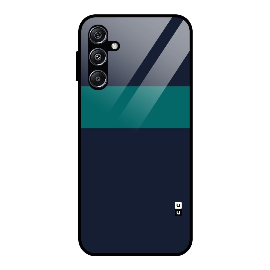 Stripe Block Glass Back Case for Galaxy M34 5G