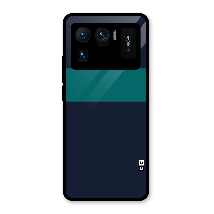Stripe Block Glass Back Case for Mi 11 Ultra