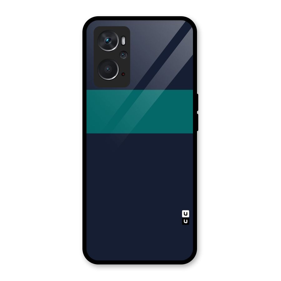 Stripe Block Glass Back Case for Oppo K10 4G