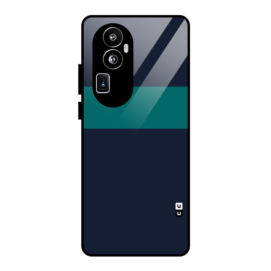 Stripe Block Glass Back Case for Oppo Reno10 Pro Plus