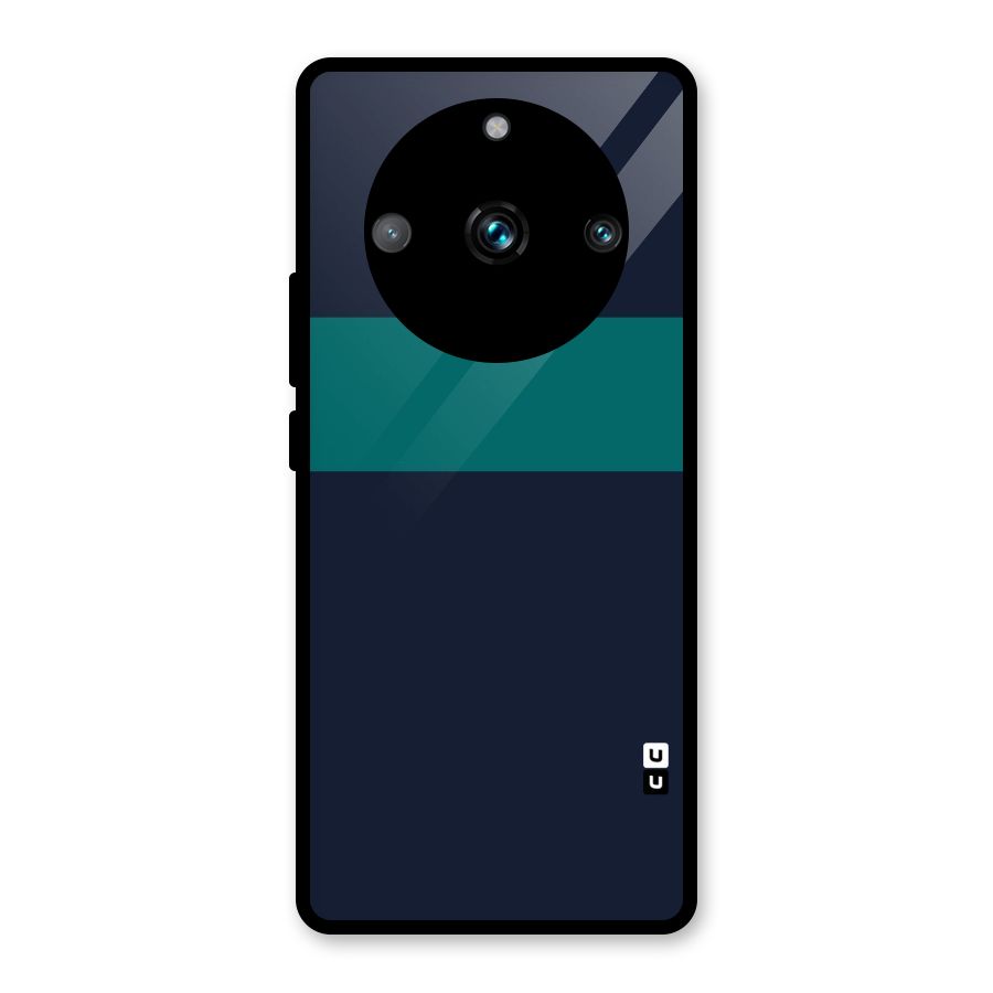 Stripe Block Glass Back Case for Realme 11 Pro
