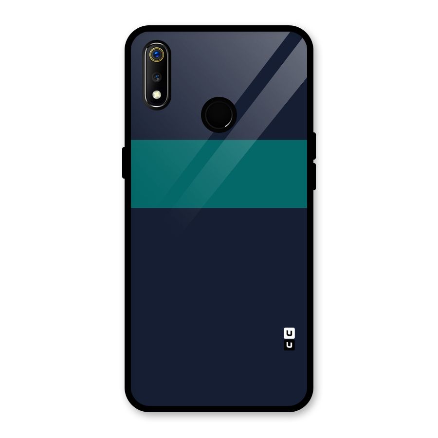 Stripe Block Glass Back Case for Realme 3