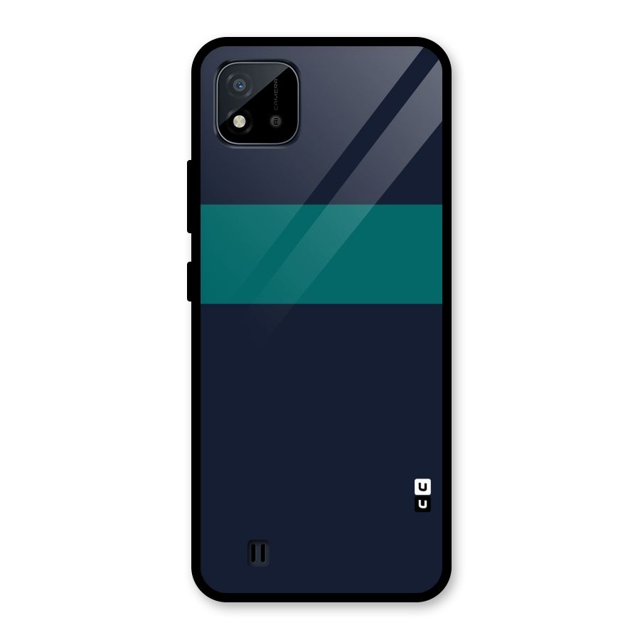 Stripe Block Glass Back Case for Realme C11 2021