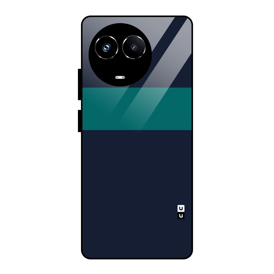 Stripe Block Glass Back Case for Realme Narzo 60X