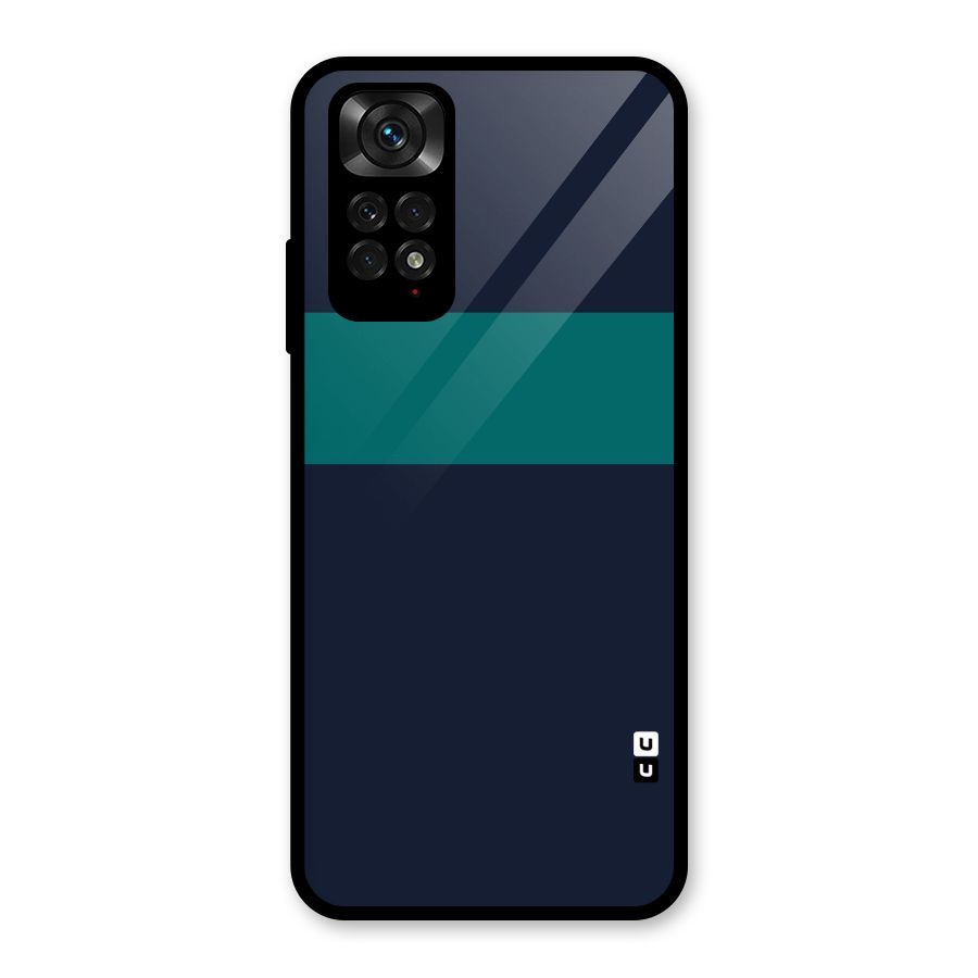 Stripe Block Glass Back Case for Redmi Note 11S