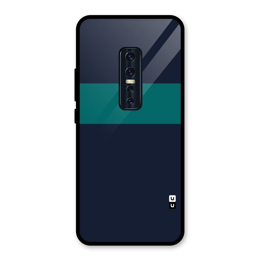 Stripe Block Glass Back Case for Vivo V17 Pro