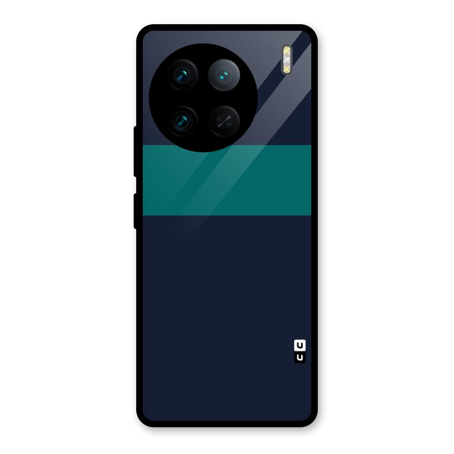 Stripe Block Glass Back Case for Vivo X90 Pro