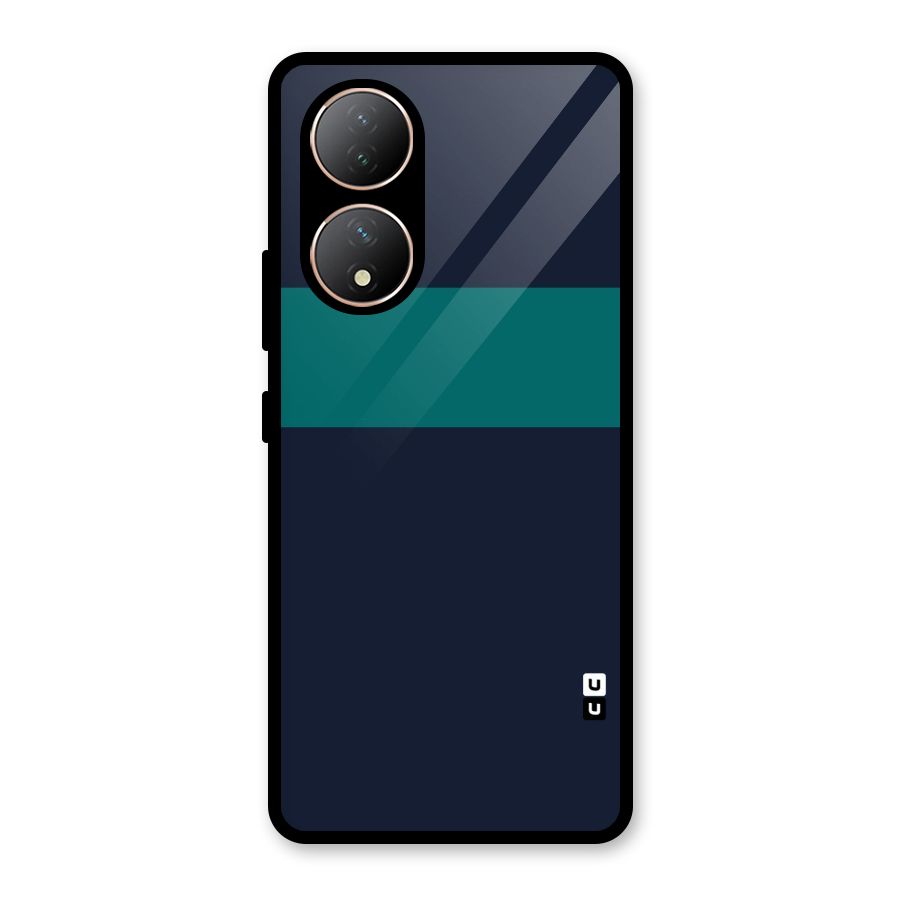 Stripe Block Glass Back Case for Vivo Y100A