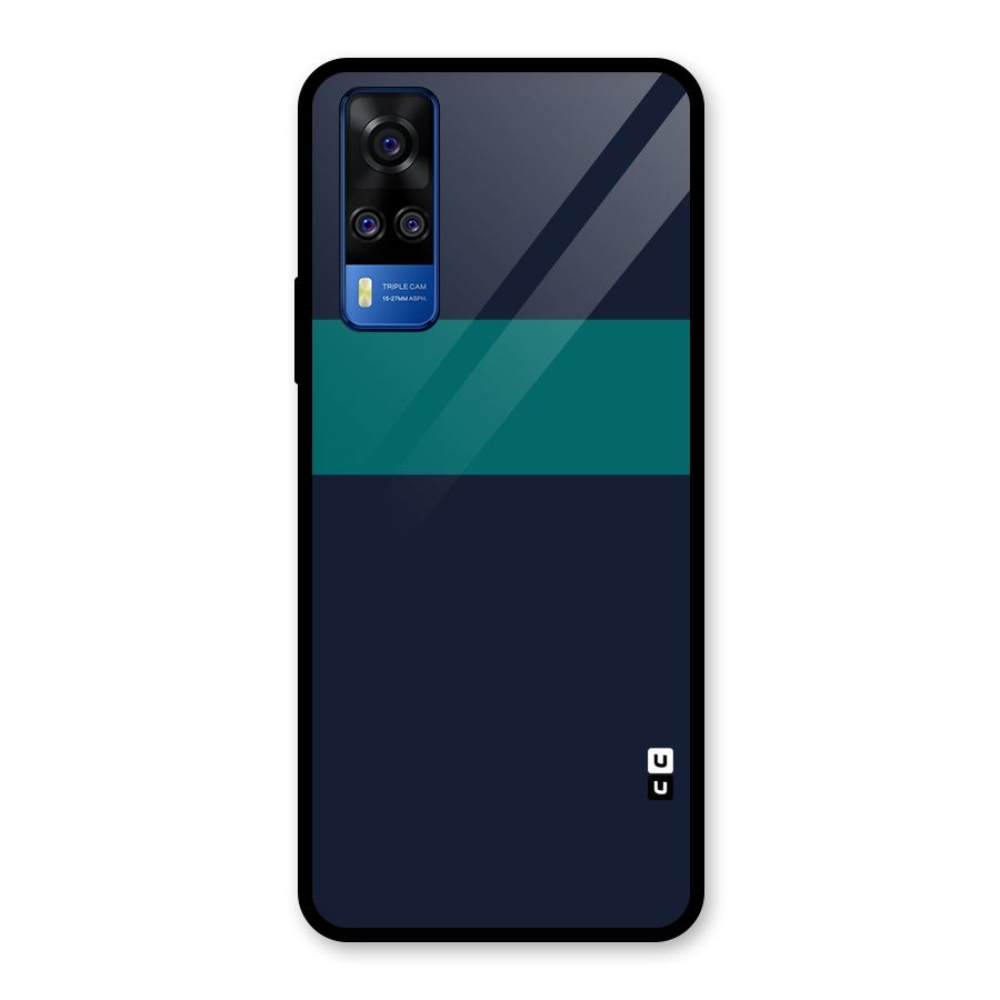 Stripe Block Glass Back Case for Vivo Y31