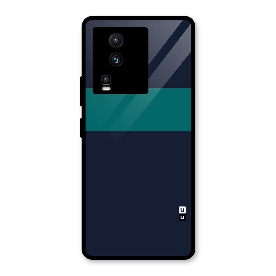Stripe Block Glass Back Case for Vivo iQOO Neo 7