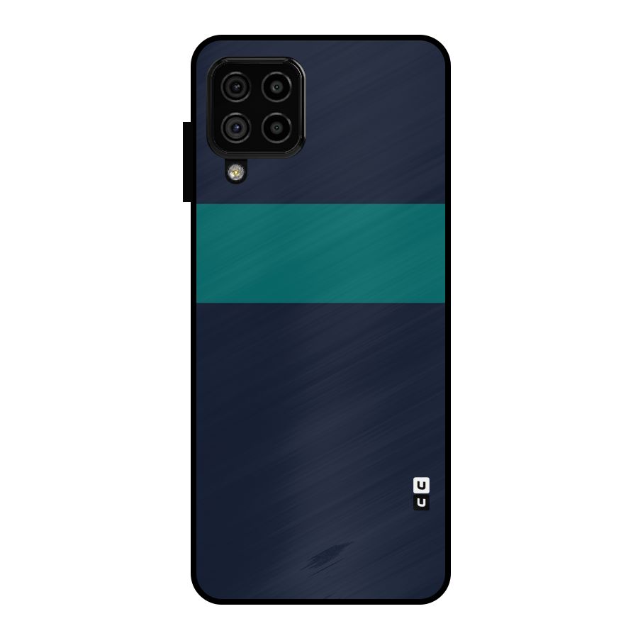 Stripe Block Metal Back Case for Galaxy A22 4G