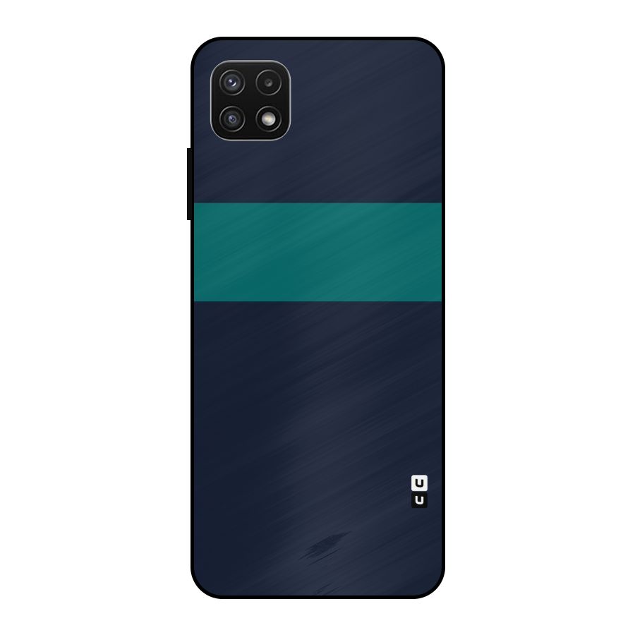 Stripe Block Metal Back Case for Galaxy A22 5G