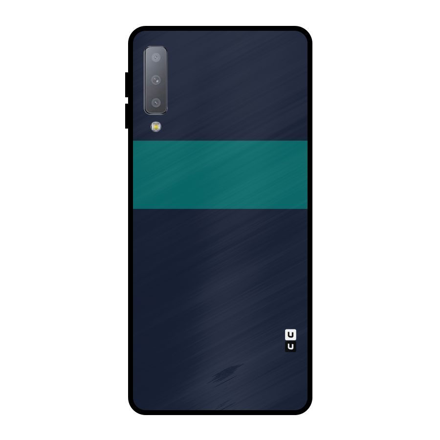 Stripe Block Metal Back Case for Galaxy A7 (2018)