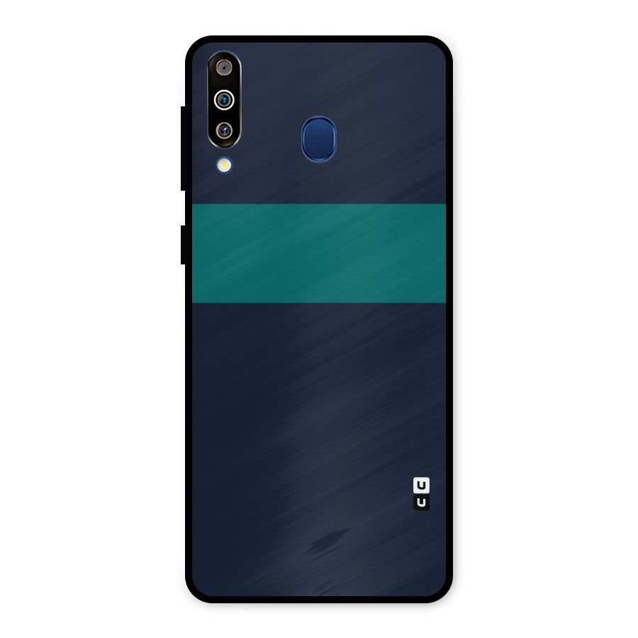 Stripe Block Metal Back Case for Galaxy M30
