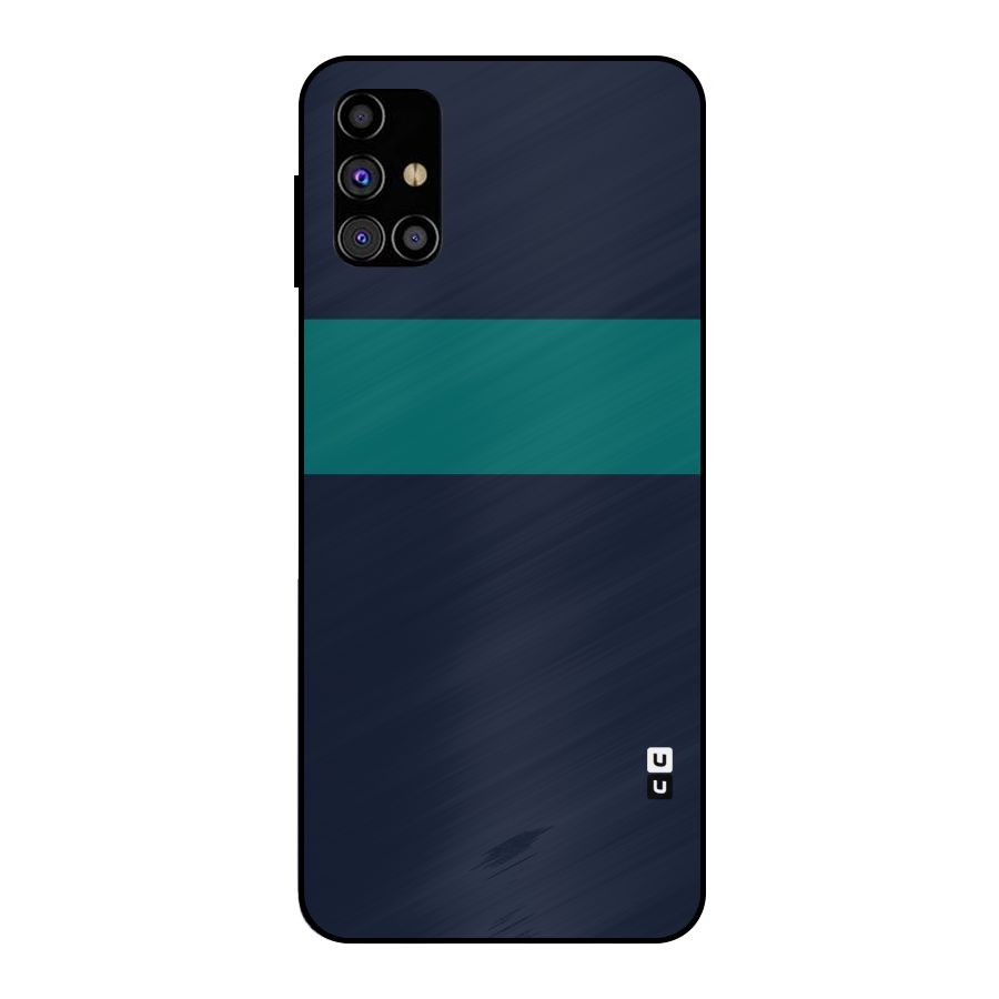 Stripe Block Metal Back Case for Galaxy M31s