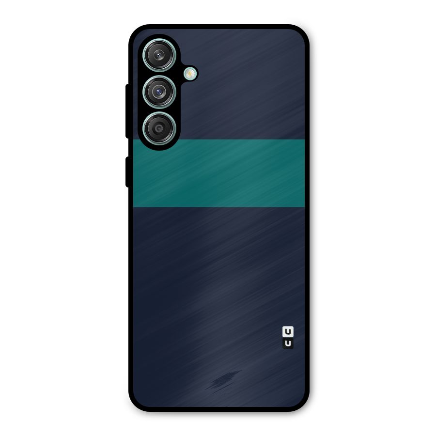 Stripe Block Metal Back Case for Galaxy M55 5G