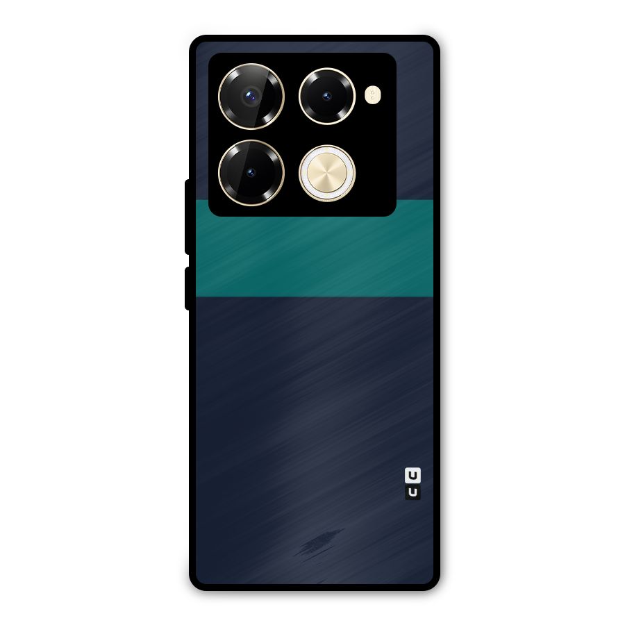 Stripe Block Metal Back Case for Infinix Note 40 Pro