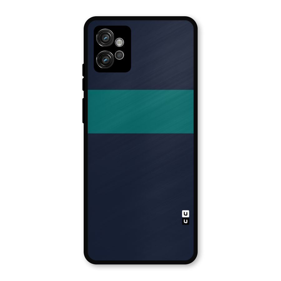 Stripe Block Metal Back Case for Moto G32