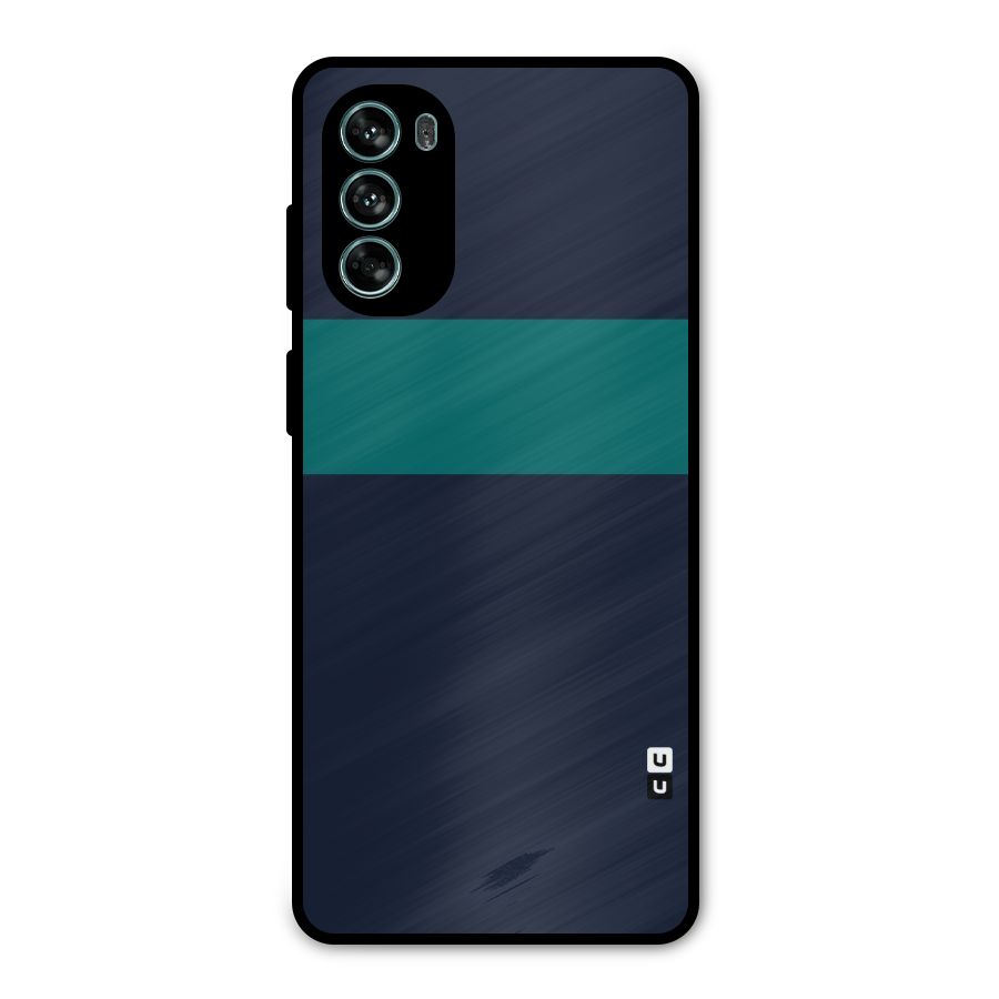 Stripe Block Metal Back Case for Moto G62