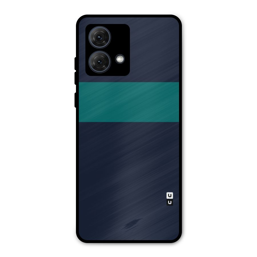 Stripe Block Metal Back Case for Moto G84