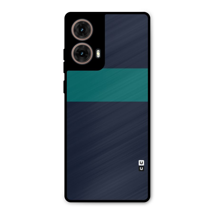 Stripe Block Metal Back Case for Moto G85