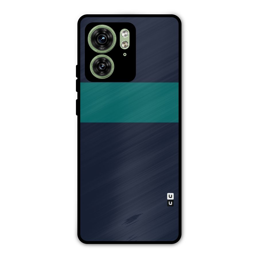 Stripe Block Metal Back Case for Motorola Edge 40 5G