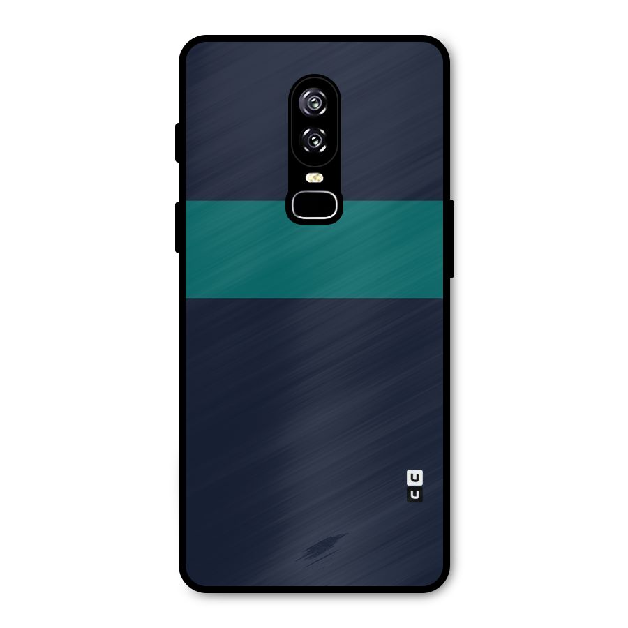 Stripe Block Metal Back Case for OnePlus 6