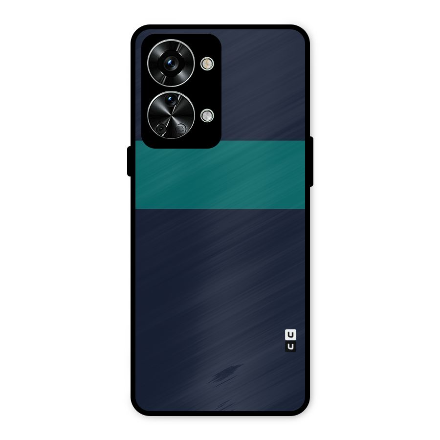 Stripe Block Metal Back Case for OnePlus Nord 2T