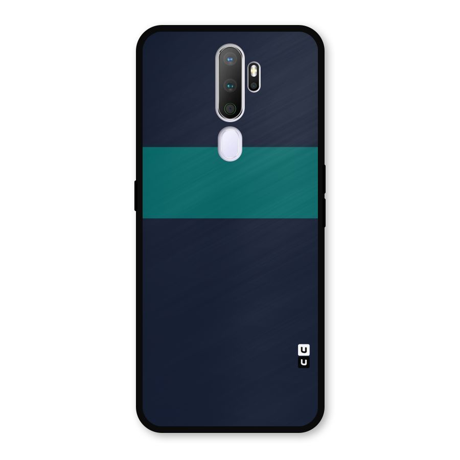 Stripe Block Metal Back Case for Oppo A9 (2020)