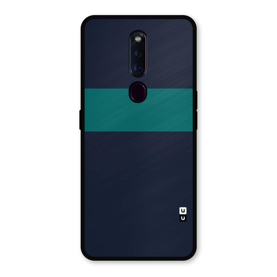 Stripe Block Metal Back Case for Oppo F11 Pro
