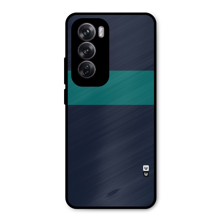 Stripe Block Metal Back Case for Oppo Reno12 Pro