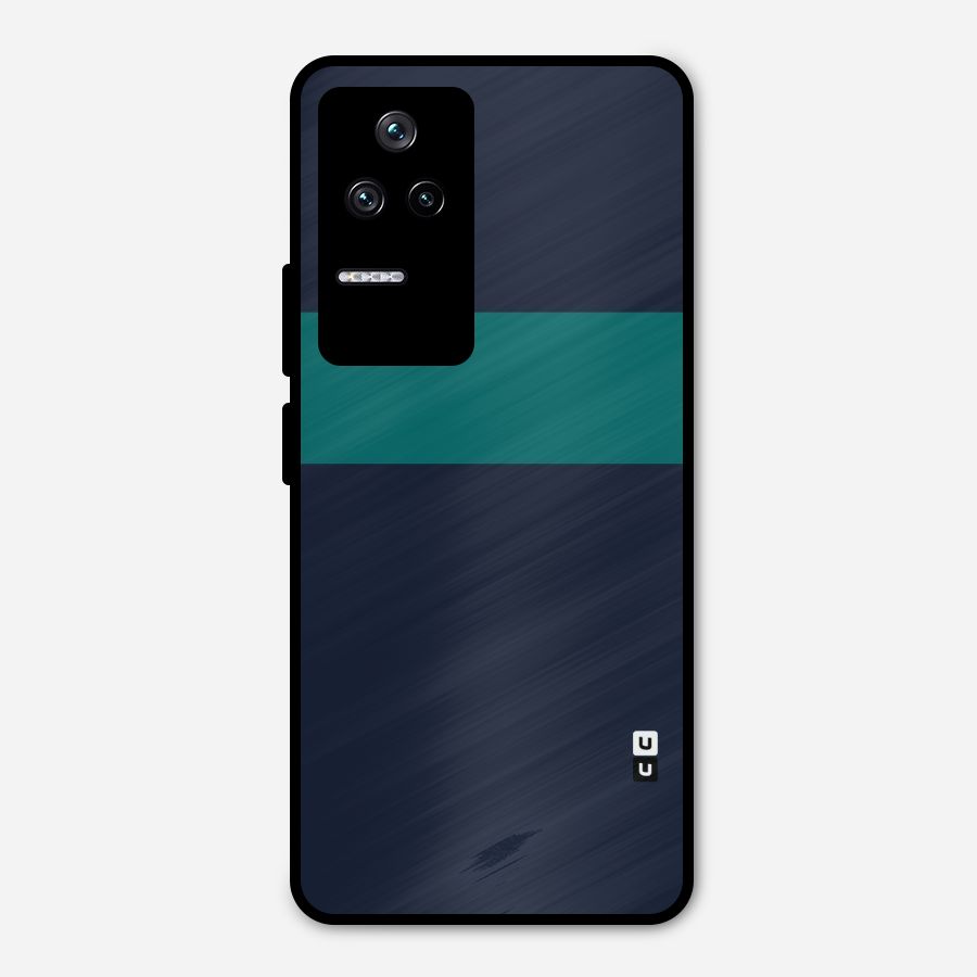 Stripe Block Metal Back Case for Poco F4 5G