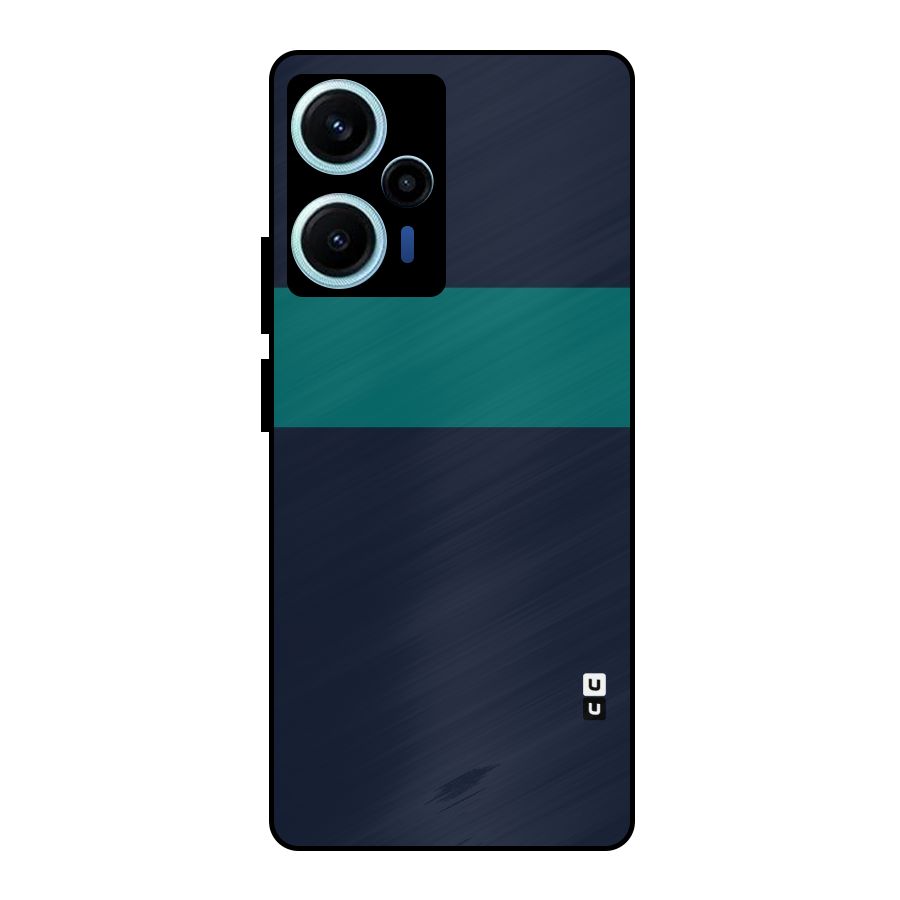 Stripe Block Metal Back Case for Poco F5