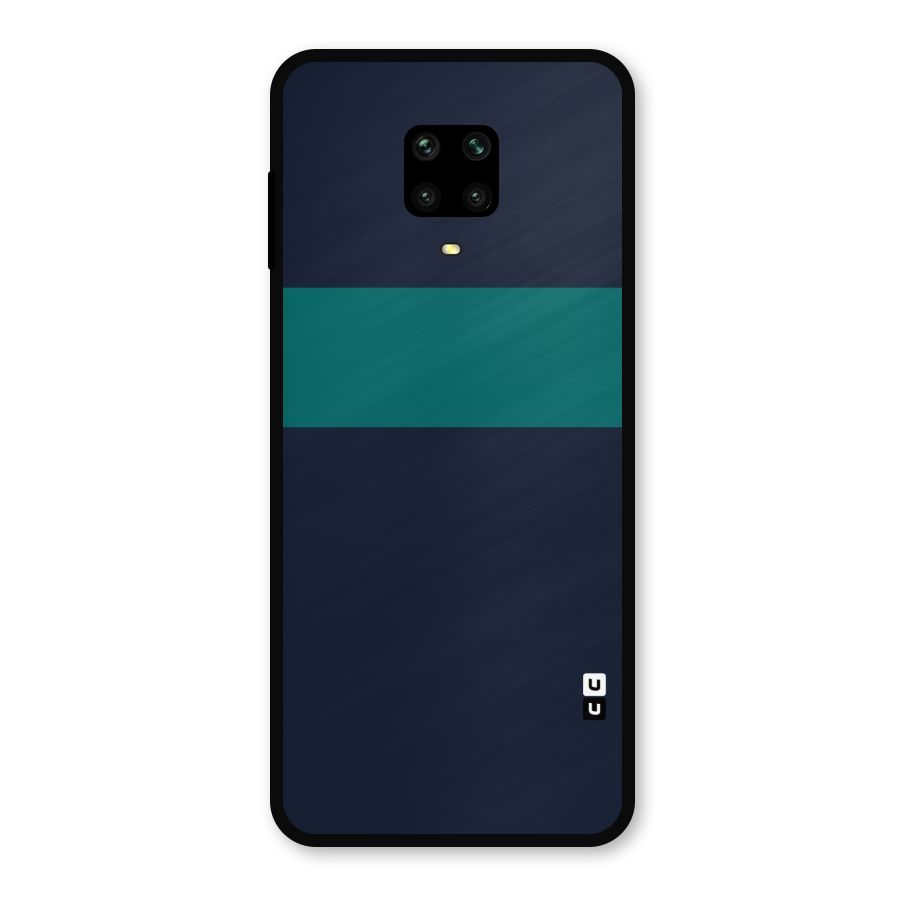 Stripe Block Metal Back Case for Poco M2