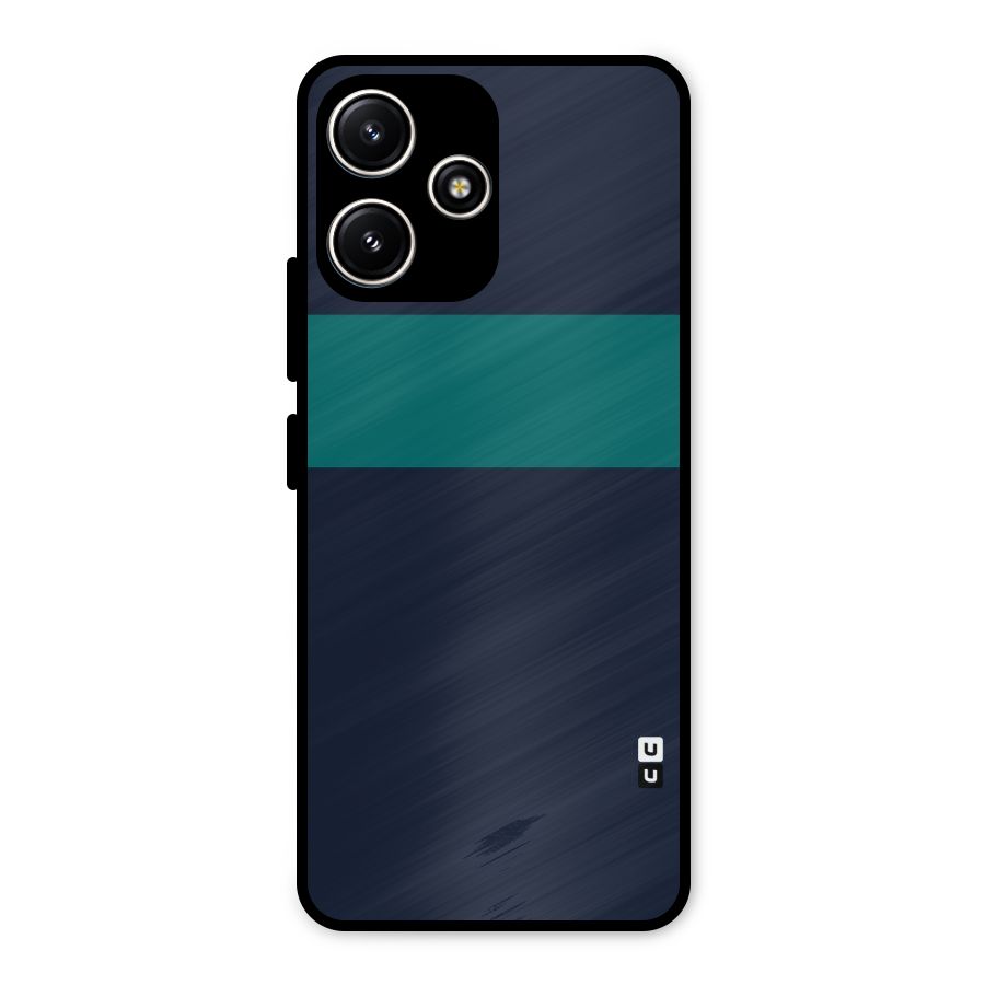 Stripe Block Metal Back Case for Poco M6 Pro