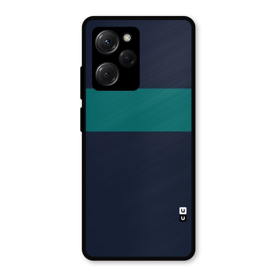 Stripe Block Metal Back Case for Poco X5 Pro