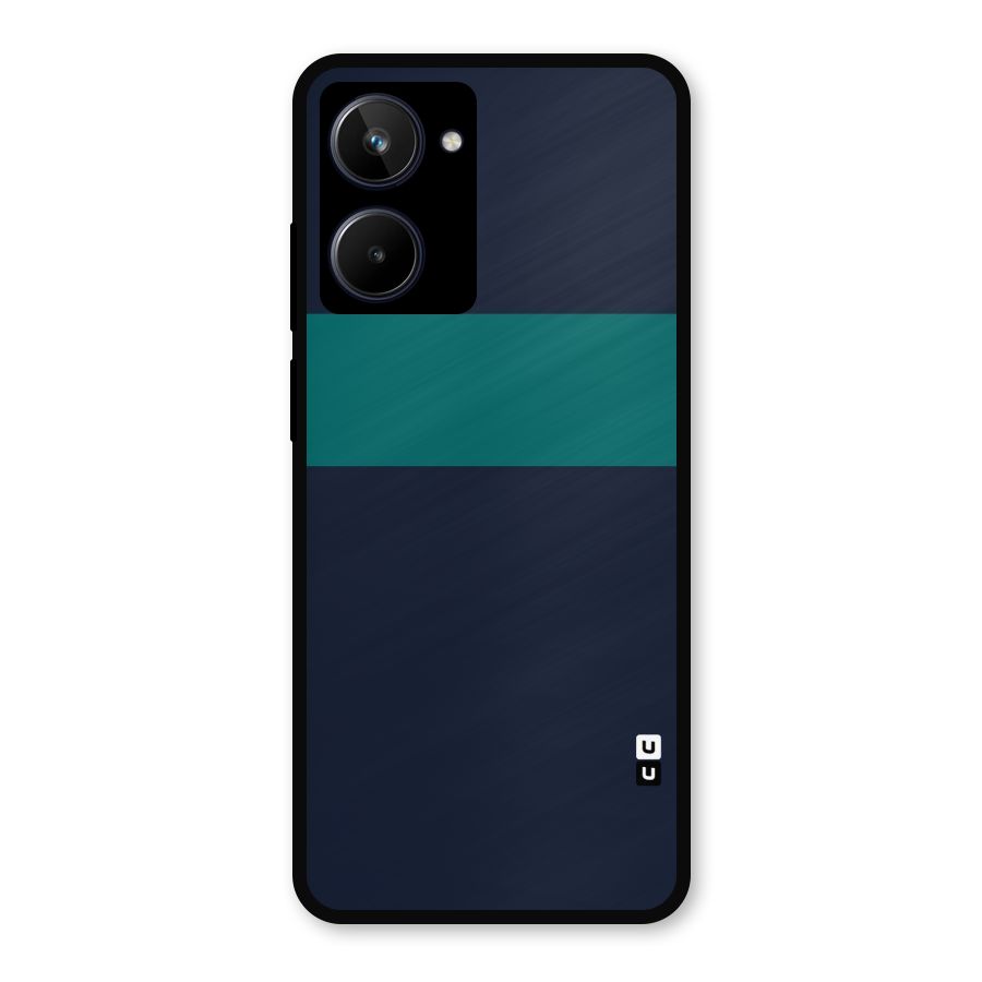 Stripe Block Metal Back Case for Realme 10