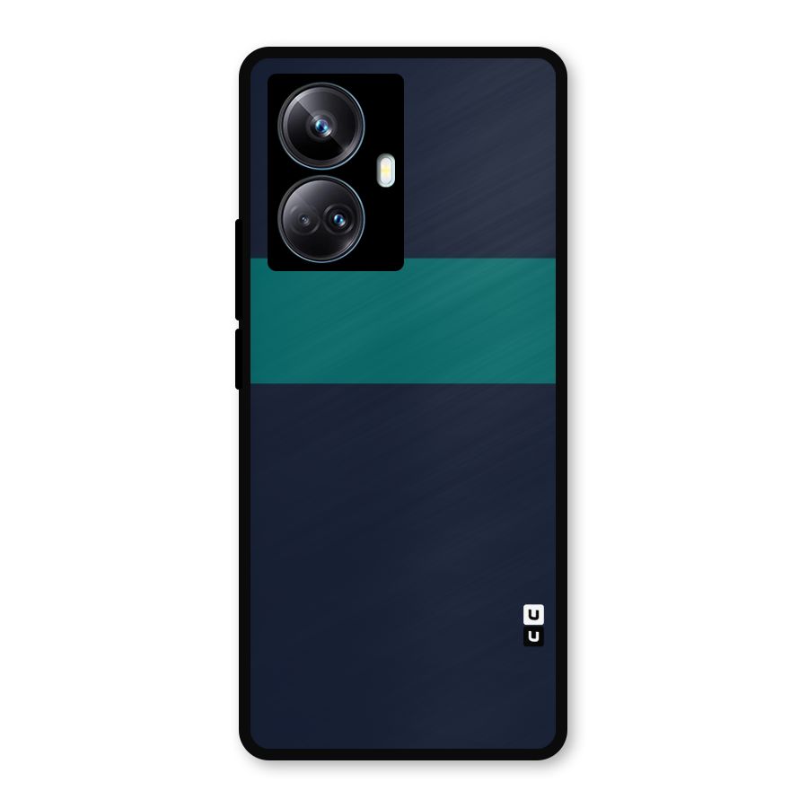 Stripe Block Metal Back Case for Realme 10 Pro Plus