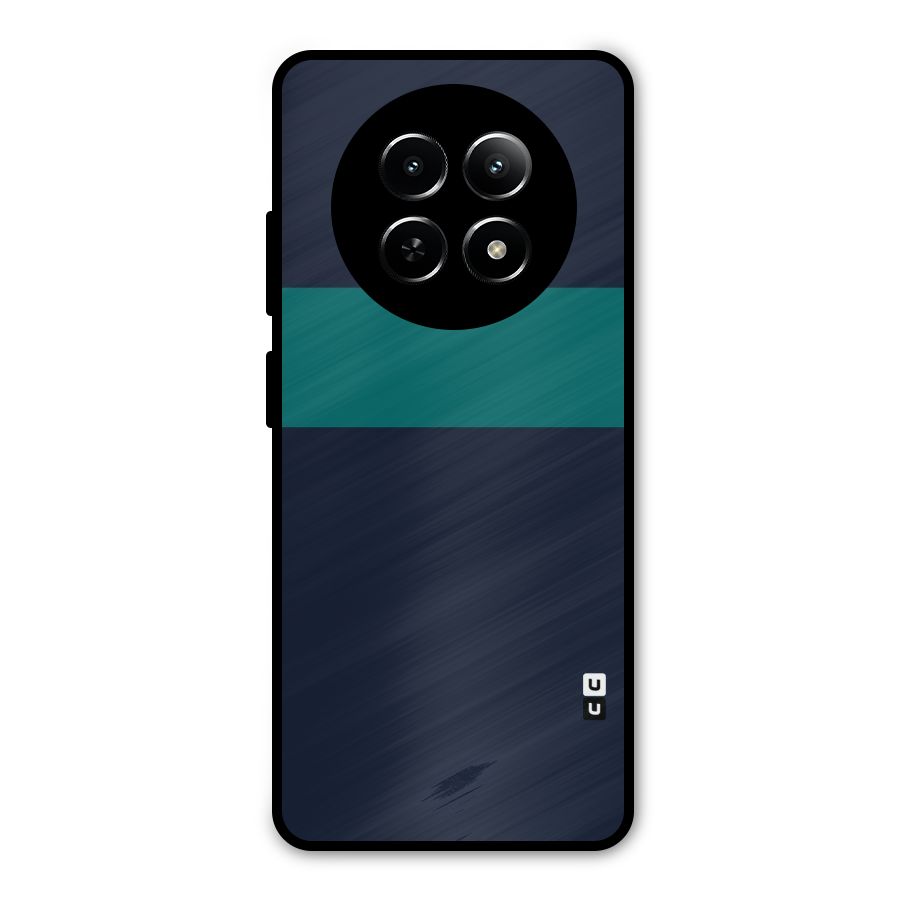 Stripe Block Metal Back Case for Realme 12x 5G