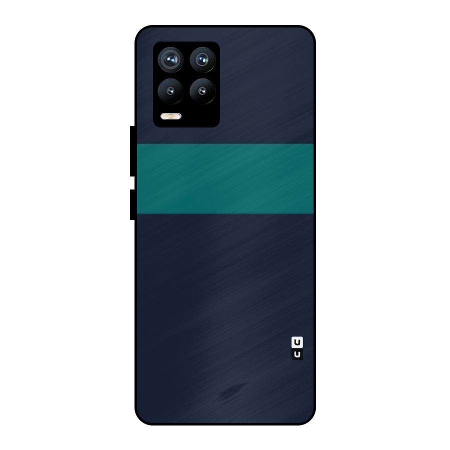 Stripe Block Metal Back Case for Realme 8